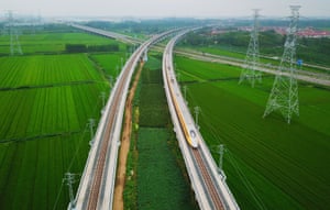 A bullet train in China