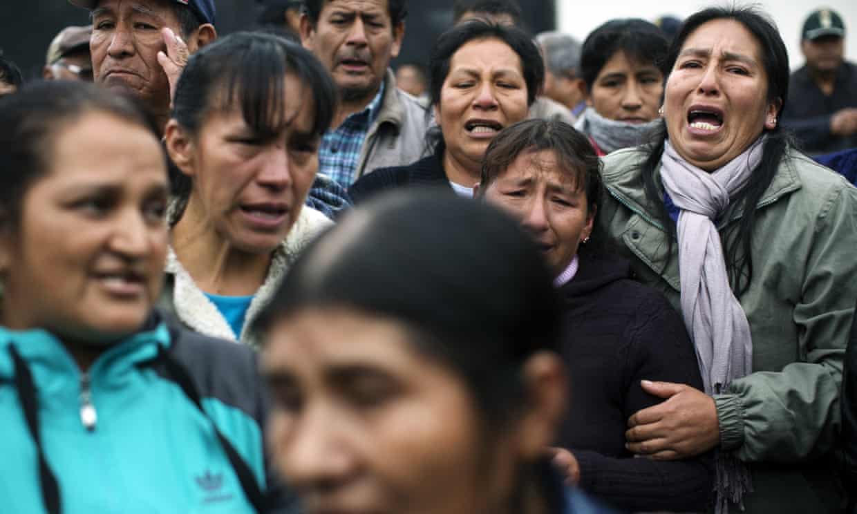 Survivors and relatives of those killed in the Accomarca massacre