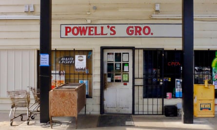 Powell’s grocery store and filling station, home to a BBQ shop, at Stockton.