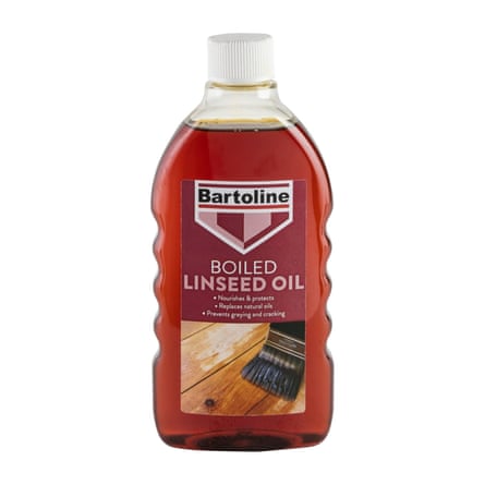 Bottle of linseed oil