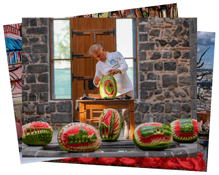 Surfers, watermelon art and a Bosphorus fashion shoot photos of the day – Friday