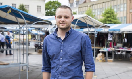 Ben Bradley pictured in Mansfield town square