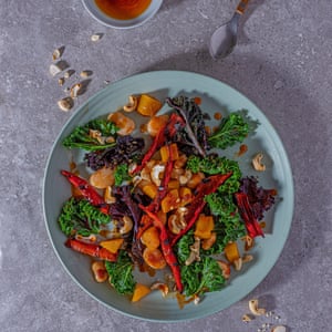 Spiced squash, butter bean and kale salad.