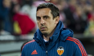 Gary Neville went out of three cup competitions during his brief spell at the Mestalla.