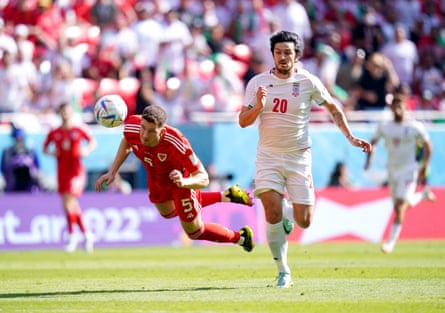 Sardar Azmoun playing for Iran