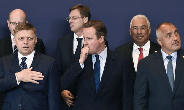 David Cameron with other EU ministers