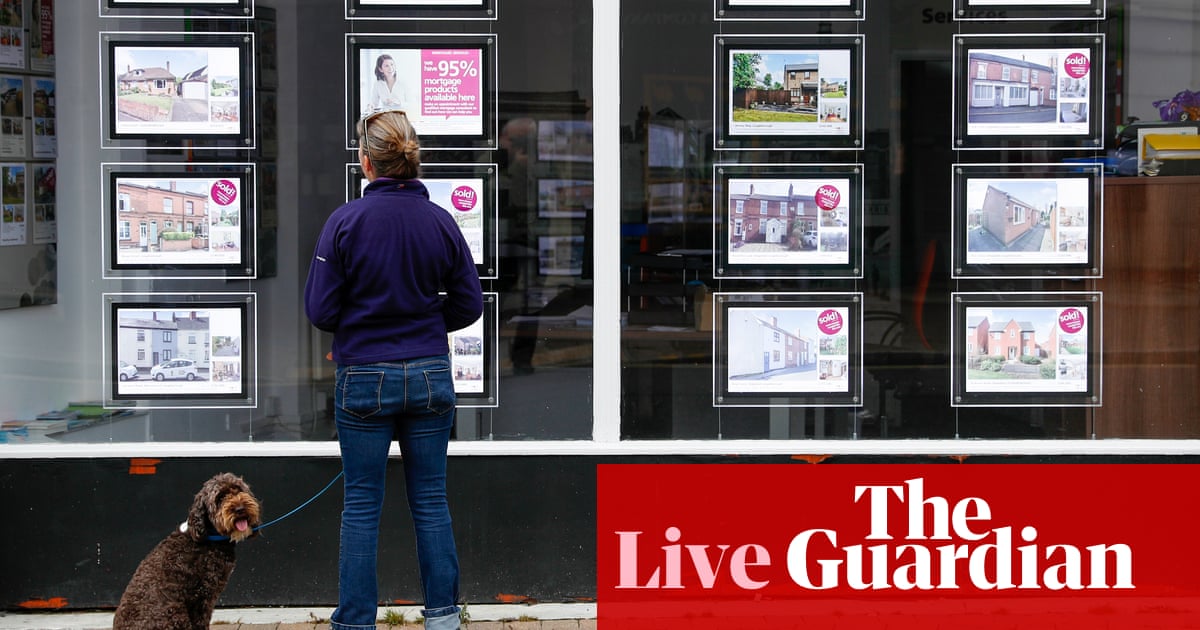 UK house price growth slows, as household incomes are squeezed – business live