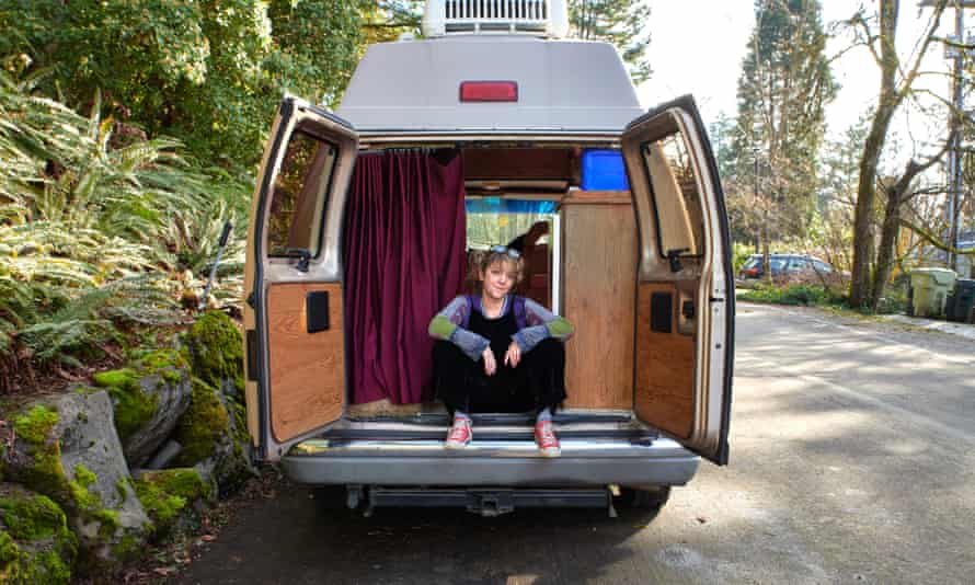 ‘I figured, so what are my options?’ Melanie Moseley in the 17ft Chinook she calls Diane.