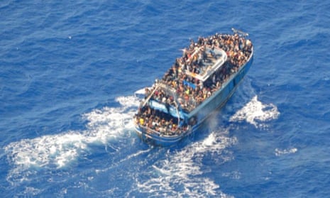 The overcrowded fishing boat that sank off southern Greece. The death toll may reach 500 people.