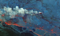 A decade of change on Earth captured from space<br>epa08088870 A handout photo made available by Maxar Technologies shows the Deepwater Horizon oil spill in the Gulf of Mexico, 10 June 2010 (issued 24 December 2019), after an explosion in April 2010 destroyed the BP rig. The image is part of the ‘A Decade of Change on Earth Captured from Space’ collection of high-resolution satellite images depicting events that defined our world in the 2010s. EPA/MAXAR TECHNOLOGIES HANDOUT -- The watermark may not be removed/cropped -- MANDATORY CREDIT: (Satellite image Â©2019 Maxar Technologies) -- HANDOUT EDITORIAL USE ONLY/NO SALES