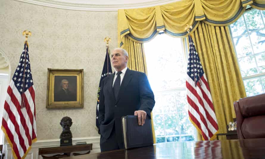 White House chief of staff John Kelly in the Oval Office.