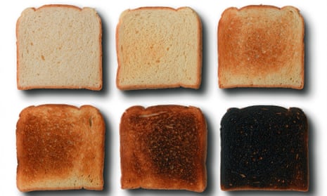 various shades of toast, from underdone to burnt