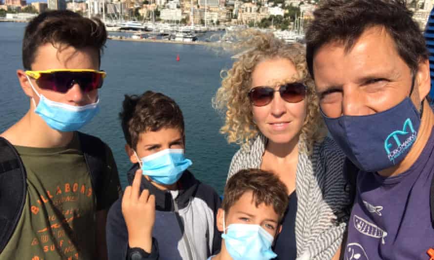 Sarah Oppenheimer and family in Mallorca