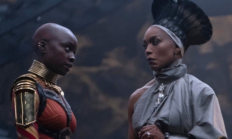 Danai Gurira and Angela Bassett in Black Panther: Wakanda Forever