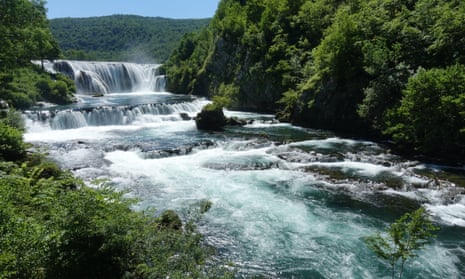 The Štrbački buk waterfall on the River Una marks the Bosnia- Croatia border. 
