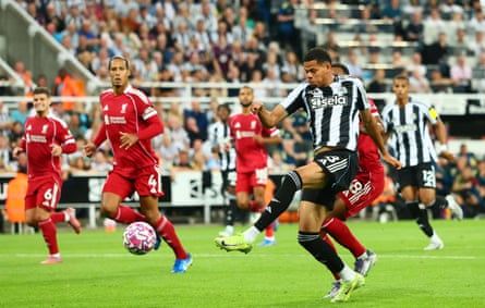 Will Osula score Newcastle’s equaliser against Liverpool