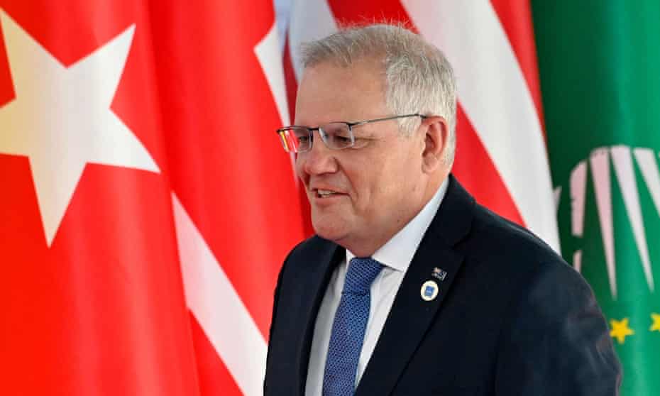 Prime minister Scott Morrison arrives for the G20  summit