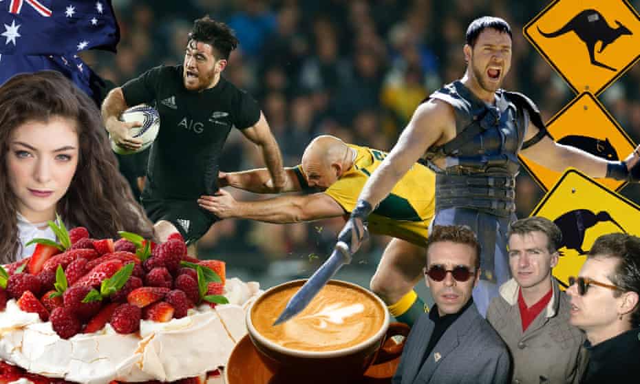New Zealand v Australia - The Rugby Championship<br>Composite of Australian and New Zealand kitsch