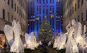 The lighting of the tree at the Rockefeller Center was a typically extravagant affair<br>