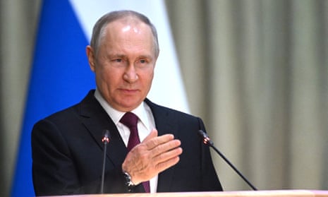 Vladimir Putin in Moscow on 15 March.