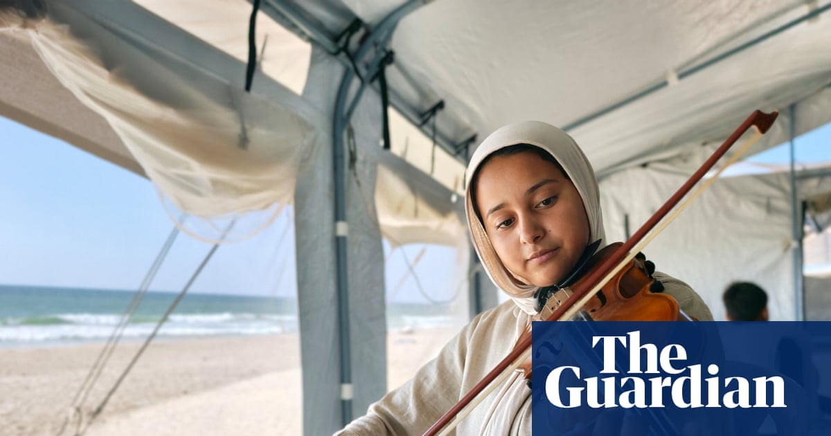 Gaza’s musicians reopen bomb-shattered conservatory – in tents