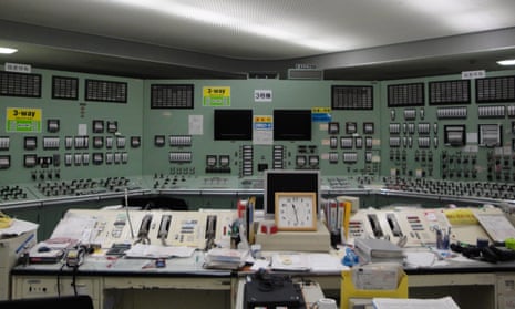 The central control room of the Fukushima Daiichi nuclear power plant just over a week after the tsunami struck on 11 March 2011.