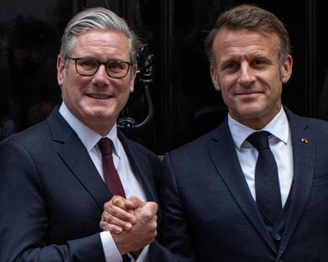Starmer and Macron at Downing Street