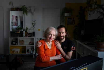 Liudmyla and her son Nidal in Paris.