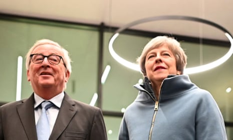 Jean-Claude Juncker with Theresa May