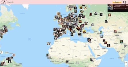 The interactive map features more than 500 female composers from across the globe