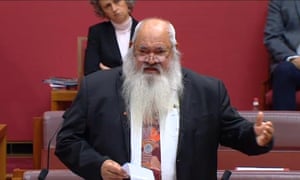'Now's the time to stop the rot of First Nations people dying in custody, being over-imprisoned and having their children put into out-of-home care': Pat Dodson speaks in the Senate days after mass protests across Australia sparked by the death of George Floyd at the hands of police in the US.