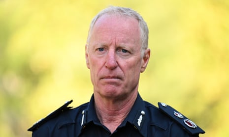 Acting chief commissioner Rick Nugent at a press conference in Melbourne today