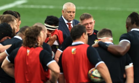 Warren Gatland at the warm-up before the Lions' third Test