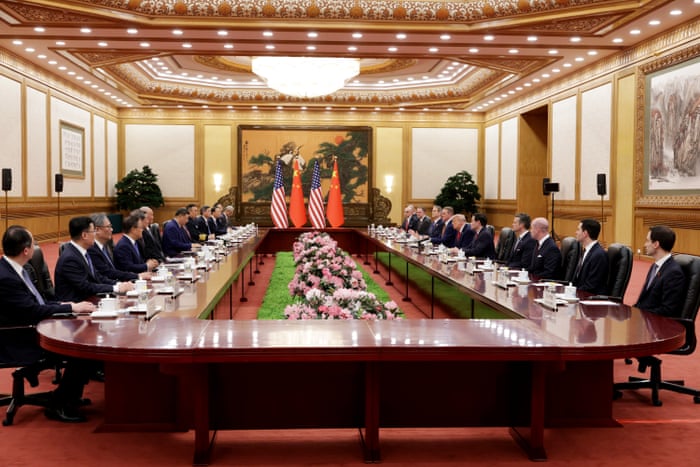 Photo of US-China delegation criticized over absence of women: 'masculine, militarized and exclusionary' | World news | The Guardian