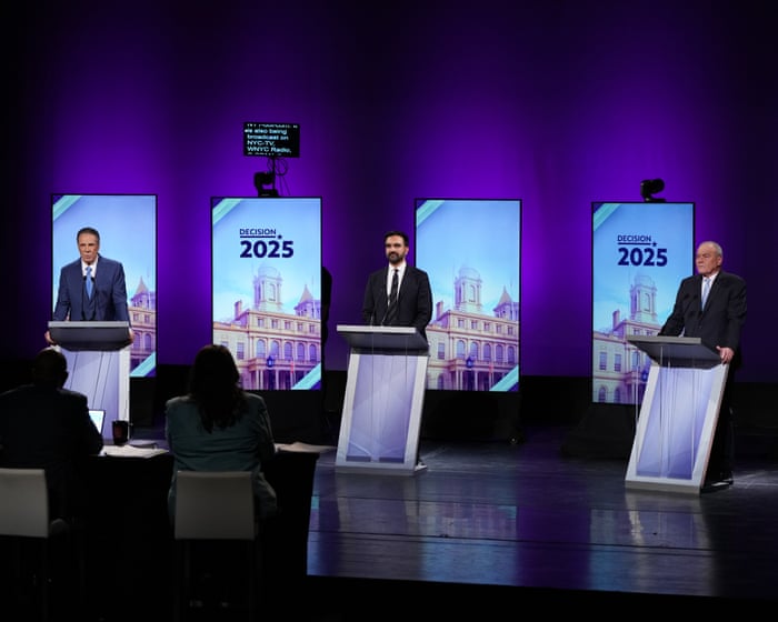 New York City mayoral debate: Mamdani, Sliwa and Cuomo trade jabs over Israel, rent and Trump – as it happened