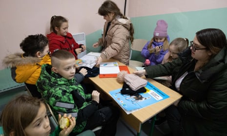 Police and security drills in the village of Ozera in Kyiv region.