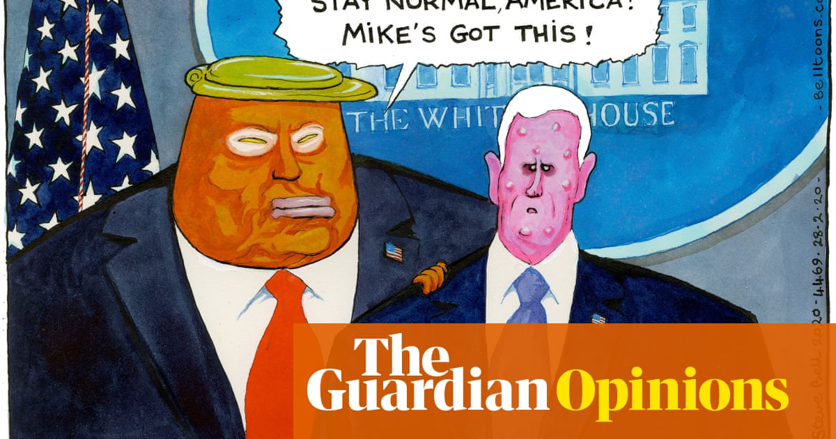 Steve Bell On Mike Pence Leading Us S Coronavirus Response Cartoon Opinion The Guardian