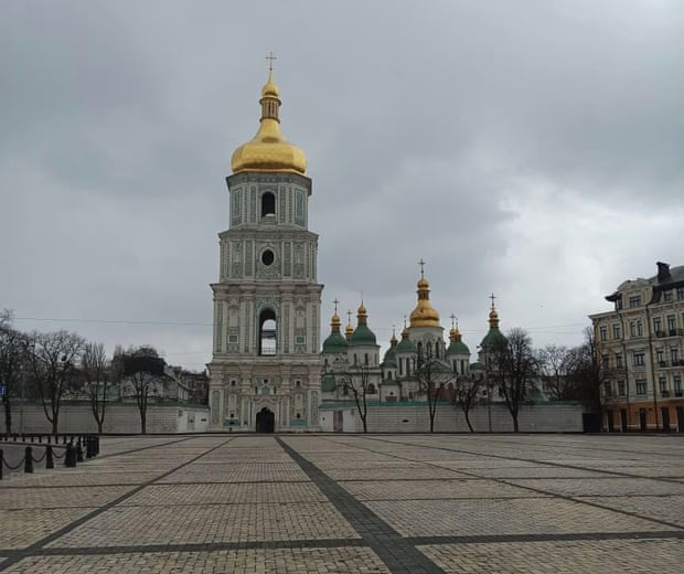 A picture of Saint Sophia Cathedral in Kyiv, taken by Sergiy on one of his daily walks.
