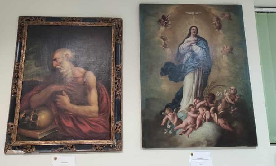 Two fake paintings seized by police
