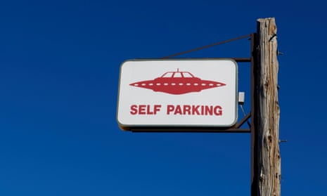 A sign outside the Little A'Le'Inn in Rachel, Nevada, the closest settlement to Area 51.