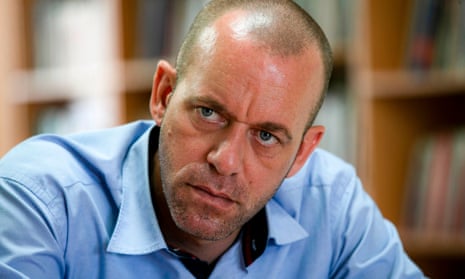 Salah Hamouri giving an interview in the West Bank city of Ramallah in October 2020