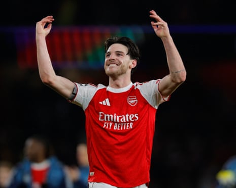Declan Rice cranks up volume to show he is Europe's best player right now | Arsenal | The Guardian