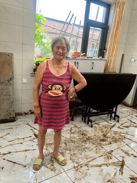 Wang Rongying at home in Miyun, which was hit by flooding this week.