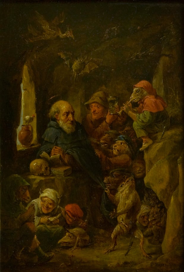 The Temptation of Saint Anthony, oil on panel, David Teniers II (1610–1690), Brodick Castle, Garden & Country Park