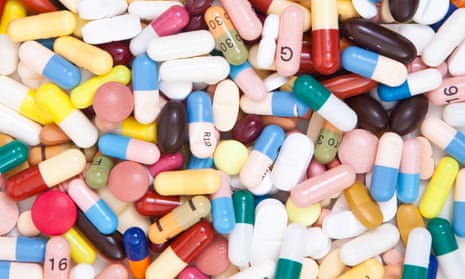 Jumble of multicoloured pills