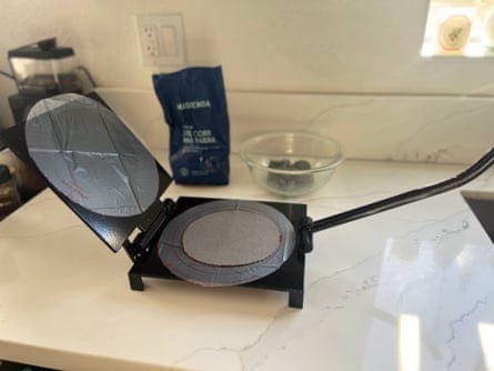 Masienda Tortilla Press on a kitchen counter