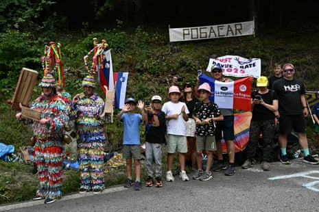 Spectators line the race route on the Col du Télégraphe ascent.