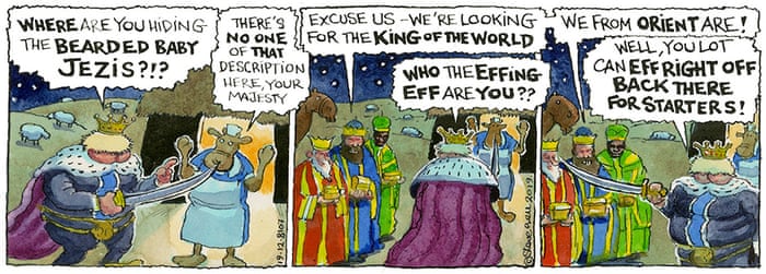 Steve Bell S If World King Boris Johnson Hunts Baby Jezis Opinion The Guardian