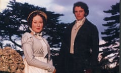 Still from the BBC TV serial Pride and Prejudice starring Colin Firth as Mr. Darcy and Jennifer Ehle as Elizabeth Bennett.