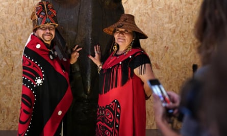 Chief Earl Stephens and Pamela Brown, part of the Nisga’a delegation in Edinburgh